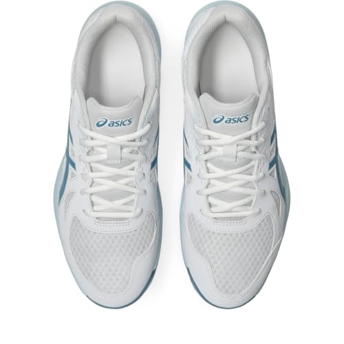 ASICS Men's Upcourt 6 Volleyball Shoes, 11, White/SABA Blue