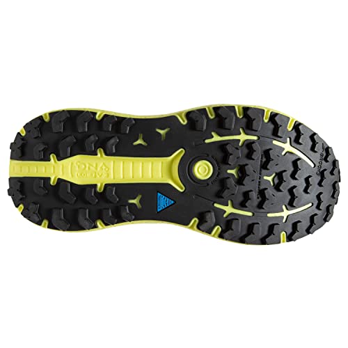Brooks Men’s Caldera 6 Trail Running Shoe - Black/Fiery Red/Blazing Yellow - 9 Medium