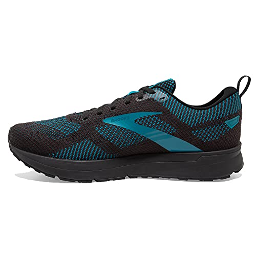 Brooks Men's Revel 5 Neutral Running Shoe - Black/Ebony/Crystal Teal - 11.5