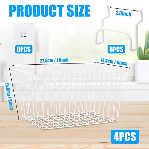 Sieral 4 Pack Pegboard Baskets, Pegboard Hooks Assortment Various Tools Storage, Pegboard Parts Storage System Peg Board Workbench Metal Wire Shelves for Organizing Hardware Attachments