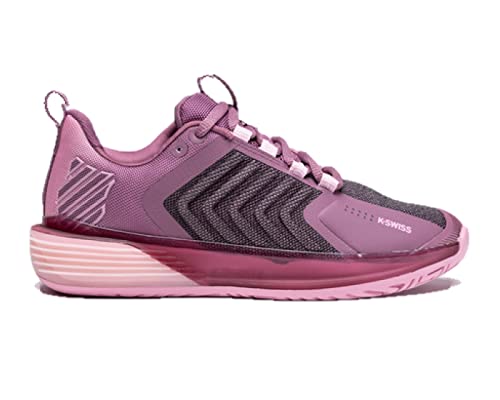 K-Swiss Women's Ultrashot 3 Tennis Shoe, Grape Nectar/Cameo Pink, 7.5 M