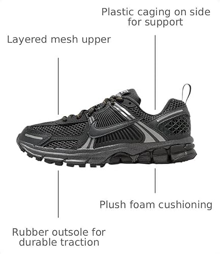 Nike Vomero 5 Big Kids' Shoes with Reflective Accents (Dark Smoke Grey/Dark Grey/Smoke Grey) Size 6.5