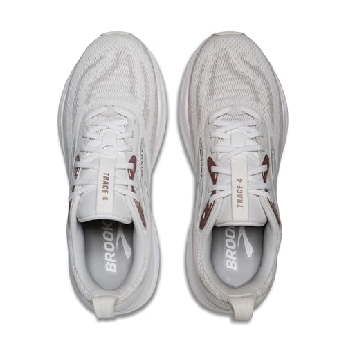 Brooks Women’s Trace 4 Neutral Running Shoe - White/Oyster/Rose - 10.5 Medium