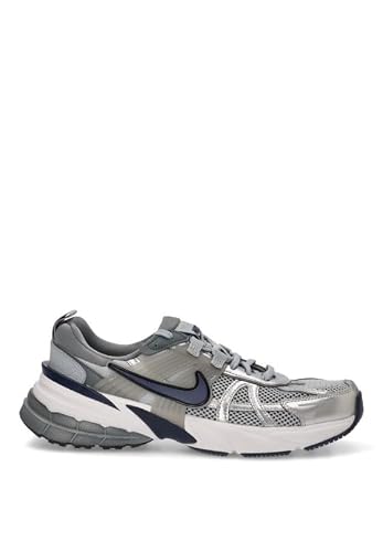 Nike V2K Run Shoes (HJ4497-002, Wolf Grey/Cool Grey/White/Midnight Navy) Size 8