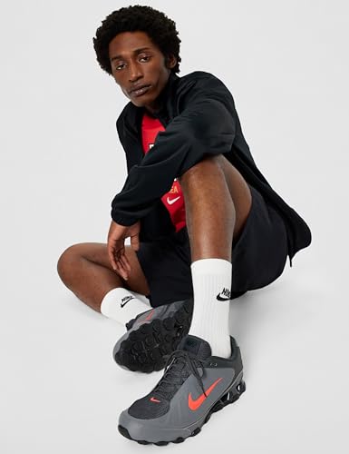 Nike Men's Reax 8 NSW Sl, Smoke Grey/Bright Crimson-Black, 11
