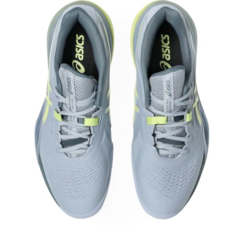 ASICS Men's Gel-Resolution X Clay Tennis Shoes, 9, Grey Blue/Pistachio