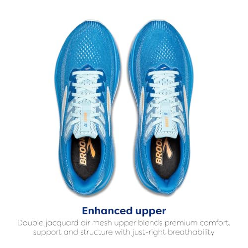 Brooks Men’s Ghost 17 Neutral Running Shoe - Cloissone/Blue/Orange - 9 Medium