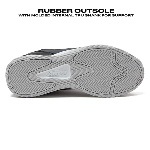 AND1 Pulse 3.0 Basketball Shoes for Men, Indoor or Outdoor, Street or Court Basketball Sneakers Men - Black, Red, or White - Black/White/Light Grey, 10 Medium