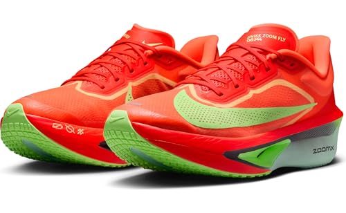 Nike Zoom Fly 6 Men's Road Racing Shoes (Bright Crimson/Lime Blast/Mint Foam/Cave Purple) Size 13
