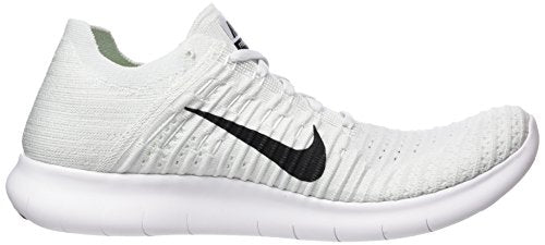 NIKE Men's Free Rn Flyknit Running Shoe White/Black-Pure Platinum 7.5 D(M) US