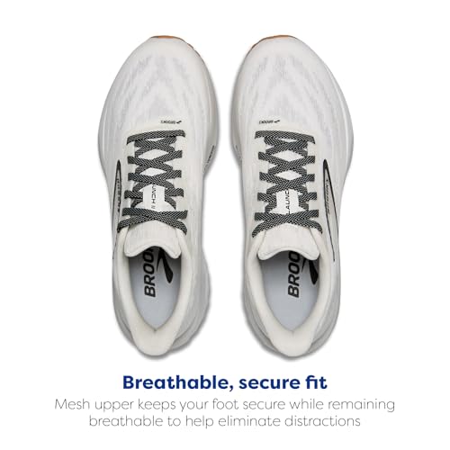 Brooks Women’s Launch 11 Neutral Running Shoe - White/Grey/Black - 9.5 Medium