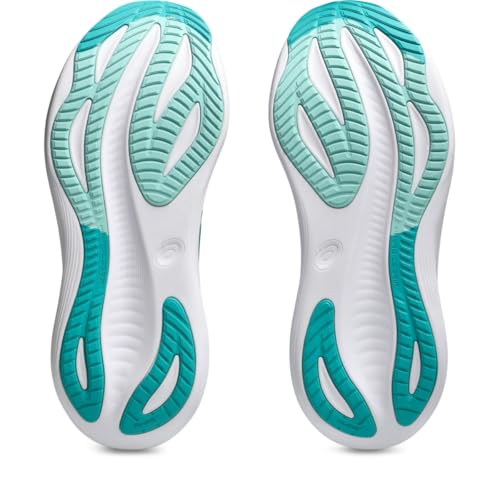 ASICS Men's Gel-Nimbus 27 Running Shoes, 11, Wave Teal/Saxon Green