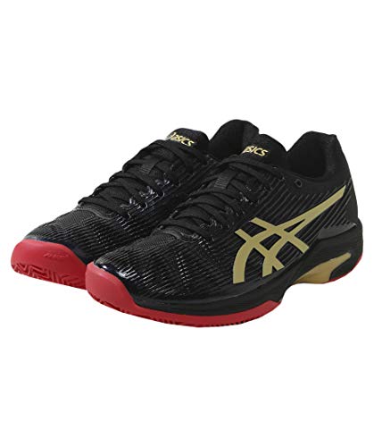 ASICS Solution Speed FF L.E. Clay Womens Tennis Shoes 1042A048 Sneakers Trainers (UK 4 US 6 EU 37, Black Rich Gold 001)