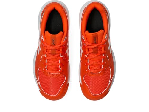 ASICS Kid's Gel-Dedicate 9 Padel GS Tennis Shoes, 3, Energy Orange/White