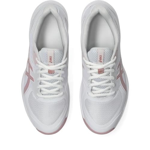 ASICS Women's Game FlyteFoam Tennis, 9.5, White/MORGANITE