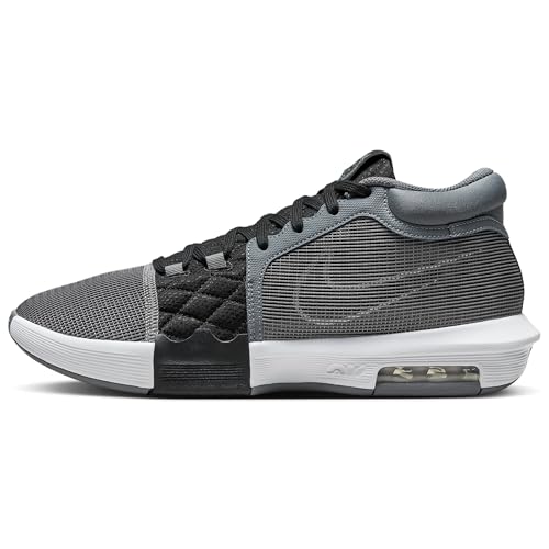NIKE Lebron Witness 8 Basketball Shoes (FB2239-004, Cool Grey/Black/White) Size 10
