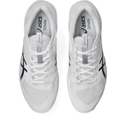 ASICS Men's Solution Speed FlyteFoam 4 Tennis Shoes, 10.5, White/Black