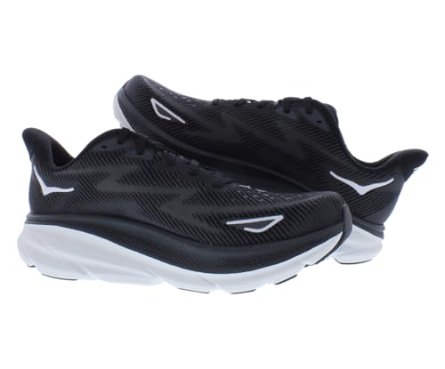HOKA ONE ONE Clifton 9 Womens Shoes Size 10, Color: Black/White
