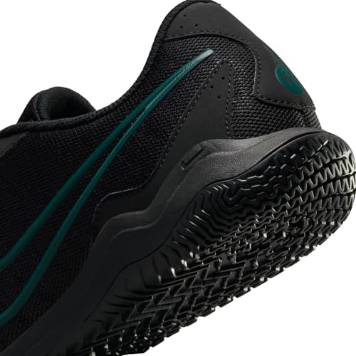 Nike Tiempo Legend 10 Academy Indoor/Court Low-Top Soccer Shoes (DV4341-002, Black/Deep Jungle/Black) Size 9