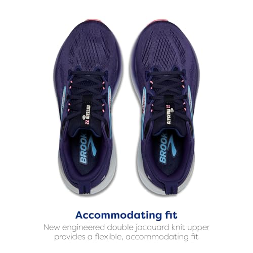 Brooks Women’s Glycerin 22 Neutral Running Shoe - Blue Ribbon/Peacoat/Dianthus - 5.5 Medium