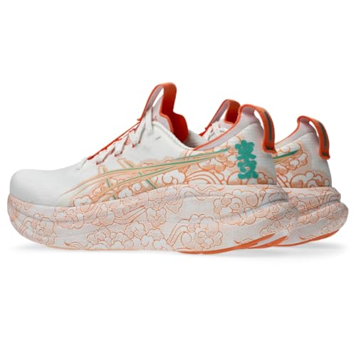 ASICS Unisex Gel-Nimbus 28 Tokyo Running Shoes, 5.5M / 7W, White/Apricot Crush