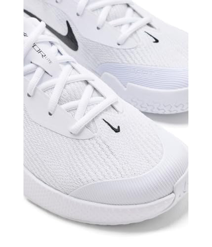 Nike Women's Vapor Lite 3 Hard Court Tennis Shoes, White/Black, 8