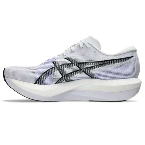 ASICS Unisex Magic Speed 5 Running Shoes, 10.5M / 12W, White/Black