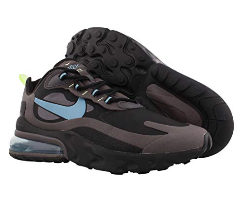 Nike Air Max 270 React Mens Shoes Size 10.5, Color: Charcoal Black/Cerulean/Thunder Grey