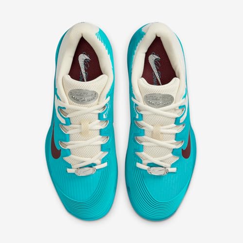 Nike Vapor 12 Premium Women's Hard Court Tennis Shoes (Dusty Cactus/Pale Ivory/Metallic Silver/Dark Team Red) Size 8