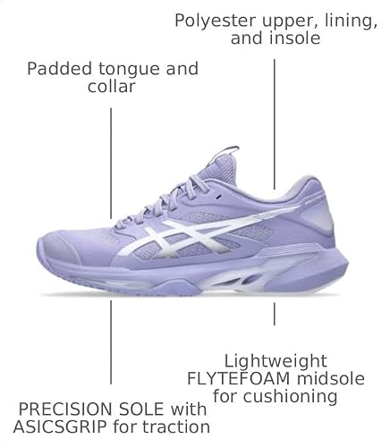 ASICS Women's Solution Speed FlyteFoam 4 Clay Tennis Shoes, 8, Bluebell/White