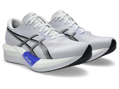 ASICS Unisex-Adult Magic Speed 5 Sports Shoes, WHITE/BLACK, 12 UK Men/ 11 UK Women