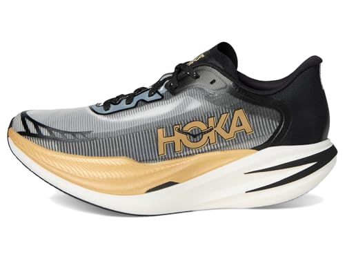 Hoka Unisex Cielo X1 2.0 Sneaker, Black/Gold, 9.5 US Men