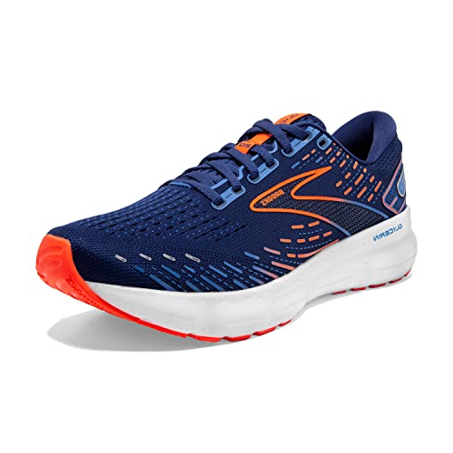 Brooks Men's Glycerin 20 Neutral Running Shoe - Blue Depths/Palace Blue/Orange - 10 Medium