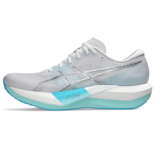ASICS Unisex Magic Speed 5 Running Shoes, 8M / 9.5W, White/Pure Silver