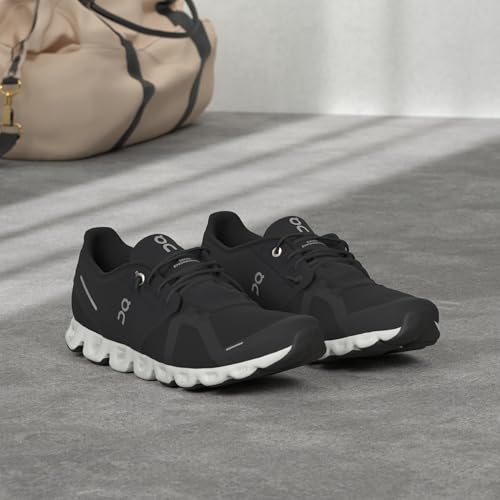On Men's Cloud 5 Sneakers, Black/White, 11 Medium US