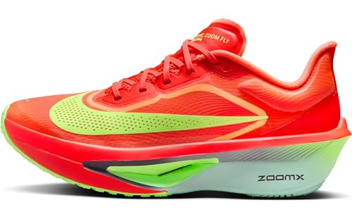Nike Zoom Fly 6 Women's Road Racing Shoes (FN8455-601, Bright Crimson/Lime Blast/Mint Foam/Cave Purple) Size 6.5