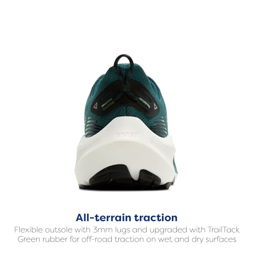 Brooks Men's Ghost Trail, Off-Road Running Shoe for Rugged Terrain - Atlantic Deep/Black/Green - 13 Medium