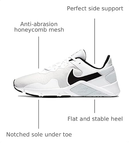 Nike Men's Cross Training Sneaker, Pure Platinum Black White, 10