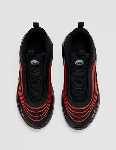 Nike Little Kids' Air Max Fire Shoes, Black/Smoke Grey-Picante Red, 1Y