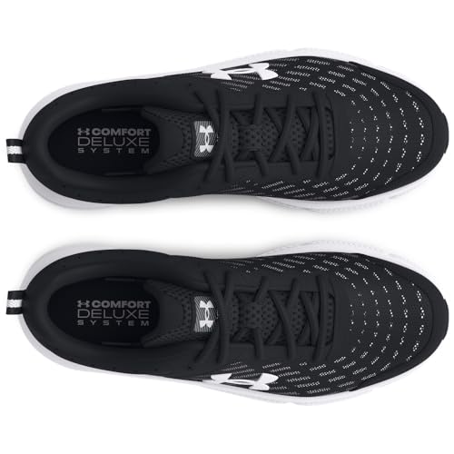 Under Armour Men's Charged Assert 10 Shoes, (001) Black/Black/White, 10