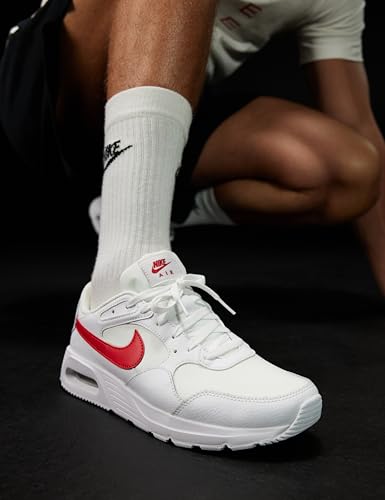 Nike Men's Air Max SC Shoes, White/University Red, 10.5