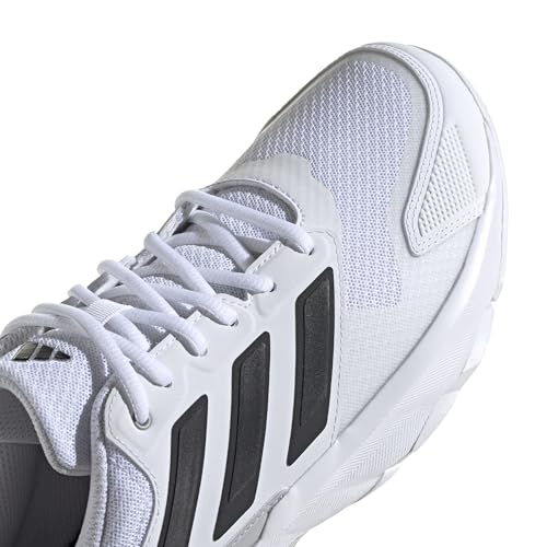 Adidas Men's CourtJam Control 3, White/Black/Grey, 11
