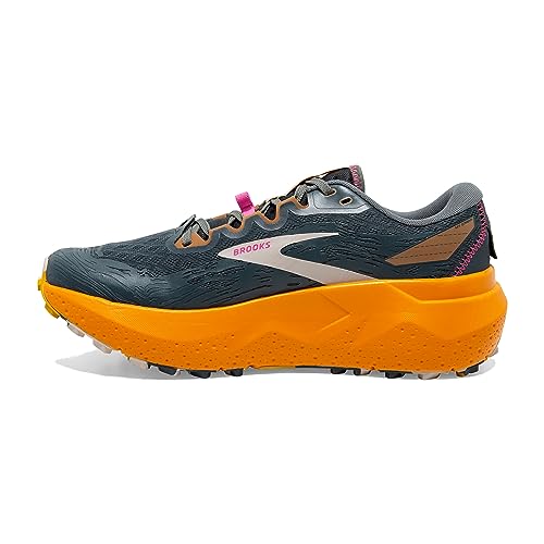 Brooks Men’s Caldera 6 Trail Running Shoe - Slate/Cheddar/Silver Gray - 9.5 Medium