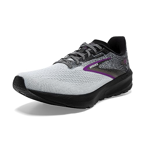 Brooks Launch 10 Black/White/Violet 8.5 B (M)
