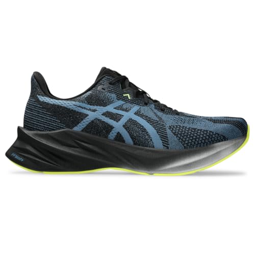 ASICS Men's DYNABLAST 5 Running Shoes, 11.5, Black/Winter SEA