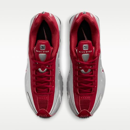 Nike Shox R4 Men's Shoes (Metallic Silver/Black/Team Crimson) Size 11