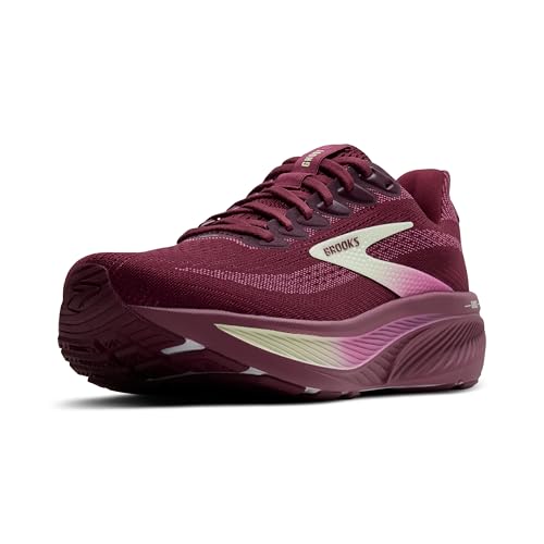 Brooks Women’s Ghost 17 Neutral Running Shoe - Burgundy/Pink/Green - 8.5 Medium