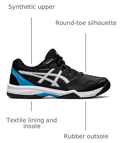 ASICS Men's Gel-Dedicate 7 Tennis Shoes, 11,Black/Island Blue