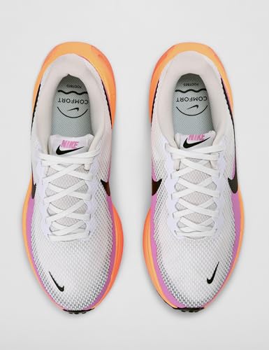 Nike Women's Revolution 8 Road Running Shoes, White/Black-Tangerine Tint-Orange Pulse, 8.5