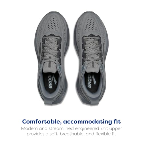 Brooks Men’s Glycerin 23 Neutral Running Shoe - Grey/Blackened Pearl/Black - 13 X-Wide
